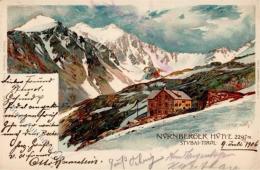 Berghütte Nürnberger Hütte Tirol Sign. Platz, Ernst M. Hüttenstempel Künstlerkarte 1906 I-II Ca - Non Classificati