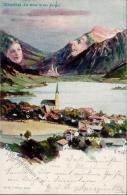 Berggesicht Sign. Hass, F. Schiersee Die Muse In Den Bergen Künstlerkarte 1899 I-II - Ohne Zuordnung