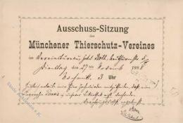 Vorläufer 1888 Ausschuss Sitzung Münchener Tierschutz Verein I-II (fleckig) - Ohne Zuordnung