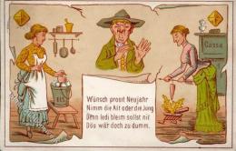 VORLÄUFER 1884 - O Neujahrskarte - Nimm Die Alte Oder Die Junge O Nürnberg 31.12.84" I" - Ohne Zuordnung