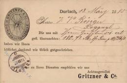 Vorläufer Durlach (7500) Gritzner & Co. Spinne 1885 I-II - Non Classés