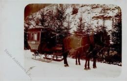 Postkutsche Schlitten Foto-Karte I-II - Non Classés