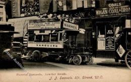 AK-GESCHICHTE - LONDON-Omnibus Mit Postkarten-Werbung PICTORIAL POST CARDS - Lowther Arcade" I-II" Publicite - Ohne Zuordnung