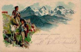 Tracht Schweiz Eiger Tracht Lithographie 1899 I-II - Ohne Zuordnung