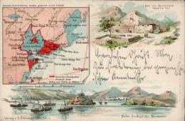 Kolonien Kiautschou Hafen Einfahrt Lithographie 1898 I-II Colonies - Non Classificati