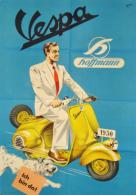 Motorrad Vespa 1950 Plakat 59 X 84 Cm Sign. Suter, J. Gefaltet I-II - Ohne Zuordnung