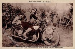 Motorrad Bol D'Or 1932  E. Chéret Side-Car V Et W, Moteur Et Boite Staub Huile Kervoline Werbe AK I-II - Non Classés