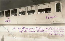 Zeppelin, Ferdinand Graf Und Hoppe, 1. Offizier Auf Der Ersten Fahrt Des LZ Deutschland April 1911 Autograph Hoppe Foto- - Dirigeables