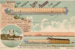 Zeppelin Luftschiff Lithographie 1899 I-II Dirigeable - Dirigibili