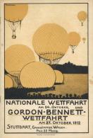 Ballon Buch Programmheft Gordon Bennete Wettfahrt Stuttgart (7000) 1912  Werbung I-II (fleckig) Publicite - Non Classés