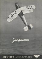 Flugzeug WK II Broschüre Jungmann Bücker Flugzeugbau Rangsdorf (o-1634) 6 Seiten II Aviation - Ohne Zuordnung