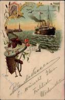 Dampfer Postdampfer Nach Dänemark 1897 I-II - Non Classificati