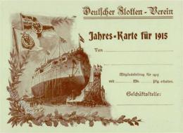 Marine Deutscher Flotten Verein Jahreskarte 1915 KEINE AK I-II - Marines