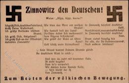 NS-JUDAIKA WK II - ZINNOWITZ Den Deutschen - Völkische Bewegung I" - Judaika