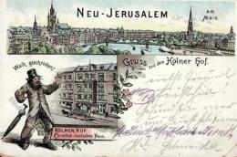 Judaika Frankfurt (6000) Kölner Hof Christlich Deutsches Haus Lithographie 1896 I-II Judaisme - Judaisme