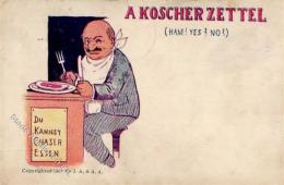 Judaika A Koscher Zettel Humor I-II (fleckig) Judaisme - Judaisme
