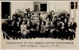 Judaika - ZÜRICH Delegation D. WELT-JUDEN-KONFERENZ 1927" I" Judaisme - Judaika