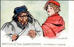 Judaika - Künstlerkarte Shakespeare Sketches The Merchant Of Venice" Sign. Sydney Carter I" Judaisme - Judaika