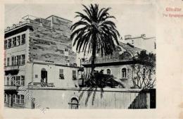 Synagoge Gibralta Ansichtskarte II (Eckbug, Fleckig, Klebereste RS) Synagogue - Ohne Zuordnung