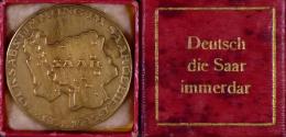 WK II Orden Medaille Deutsch Die Saar Immerdar Volksabstimmung Im Saargebiet 1935 Mit Orig. Schatulle I-II - Non Classificati