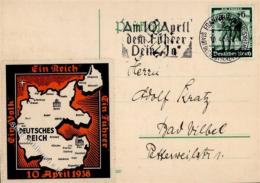 NS-VIGNETTE/AUFKLEBER - 10. April 1938 Ein Volk Ein Reich Ein Führer Mit S-o I - Non Classificati