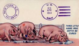 Antipropaganda WK II Hitler Schweine WK II Künstlerkarte I-II (keine AK Briefumschlag) Cochon - Ohne Zuordnung