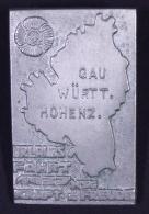 WK II Anstecknadel KdF Gau  Württ. Hohenz. Urlaubsfahrt 1937 I-II - Ohne Zuordnung