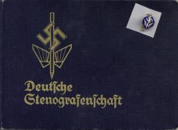 WK II Anstecknadel Deutsche Stenografenschaft Und 1 Mitgliedsbuch I-II - Ohne Zuordnung