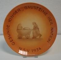 WHW Teller Ø 21 Cm Steingut Waechtersbach Gesunde Kinder Bausteine Der Nation 1934 NSV II - Ohne Zuordnung