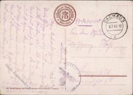 SS-Feldpostkarte WK II 1943 - Waffen-SS DACHAU I-II - Unclassified