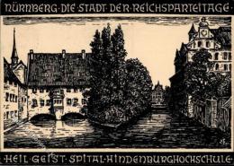 RP NÜRNBERG WK II - Künstlerkarte HEIL GEIST SPITAL" S-o 1935 I" - Ohne Zuordnung