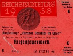 RP NÜRNBERG 1938 WK II - Eintrittskarte RIESENFEUERWERK 10.9.38" I" - Non Classificati