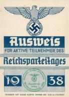 RP NÜRNBERG 1938 WK II - AUSWEIS I - Ohne Zuordnung