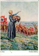 NSDAP-Prop-Ak WK II - Bildkunst Nr. 14 DEUTSCHER FRÜHLING" Sign. A.Reich I-II" - Non Classés