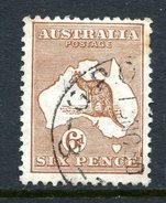 Australia 1929 KGV Roos (Wmk. Mult. Crown A) - 6d Chestnut Used (SG 107) - Oblitérés