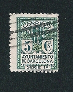 N° 14 Émission Barcelone : Chiffre De Contrôle Au Verso  Timbre Espagne BARCELONE (1932/34) Oblitéré - Barcellona