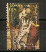 Animaux Dans L´Art. Le Chien De Saint Christophe D´Anyos, Un Timbre Nouveau Oblitéré Sur Fragment, (haute Faciale) - Used Stamps