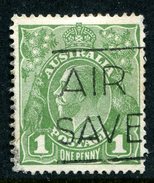 Australia 1931-36 KGV Heads (Wmk. CofA) - 1d Green Used (SG 125) - Oblitérés