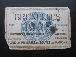 VP BUVARD (M1704) BRUXELLES 1935 Exposition Universelle & Internationale (2 Vues) Tous Les Produits De Toutes Les Nation - E