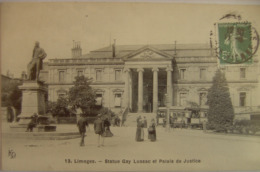 Limoges Statue Gay Lussac Et Palais De Justice - Bussiere Poitevine