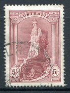 Australia 1937-49 KGVI Definitives (p.13½) - 5/- Queen Elizabeth Used (SG 176) - Oblitérés