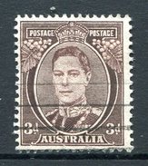 Australia 1937-49 KGVI Definitives (p.15 X 14) - 3d King George VI Used (SG 187) - Oblitérés