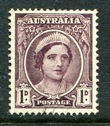 Australia 1942-50 KGVI Definitives - 1d Queen Elizabeth Used (SG 203) - Gebruikt