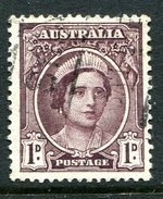 Australia 1942-50 KGVI Definitives - 1d Queen Elizabeth Used (SG 203) - Oblitérés