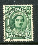 Australia 1942-50 KGVI Definitives - 1½d Queen Elizabeth Used (SG 204) - Gebruikt
