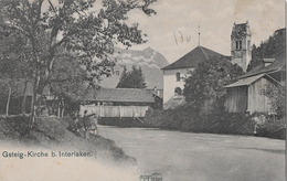 GSTEIG → Partie An Der Saane Mit Der Kirche Und Holzbrücke, Ca.1910 - Gsteig Bei Gstaad