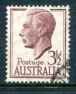 Australia 1951-52 KGVI Definitives - 3½d Purple Brown Used (SG 247) - Gebraucht