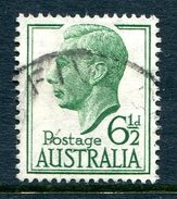 Australia 1951-52 KGVI Definitives - 6½d Emerald-green Used (SG 250) - Oblitérés