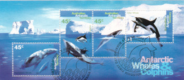 Australian Antarctic Territory  MS1  1995 Whales And Dolphins Miniature Sheet Used - Storia Postale