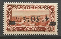 SYRIE  N° 181 VARIETEE SURCHARGE RENVERSEE NEUF** LUXE SANS CHARNIERE / MNH / Signé CALVES - Ungebraucht